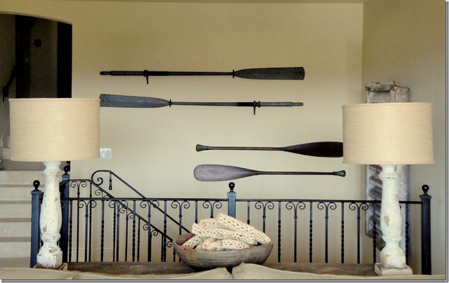 decorative wooden oars interior design nautical
