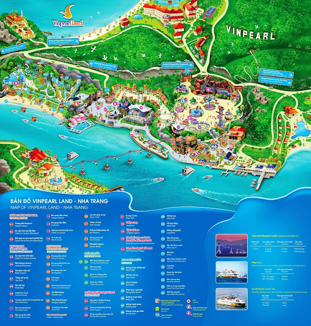 Bản đồ Vinpearl Land Nha Trang