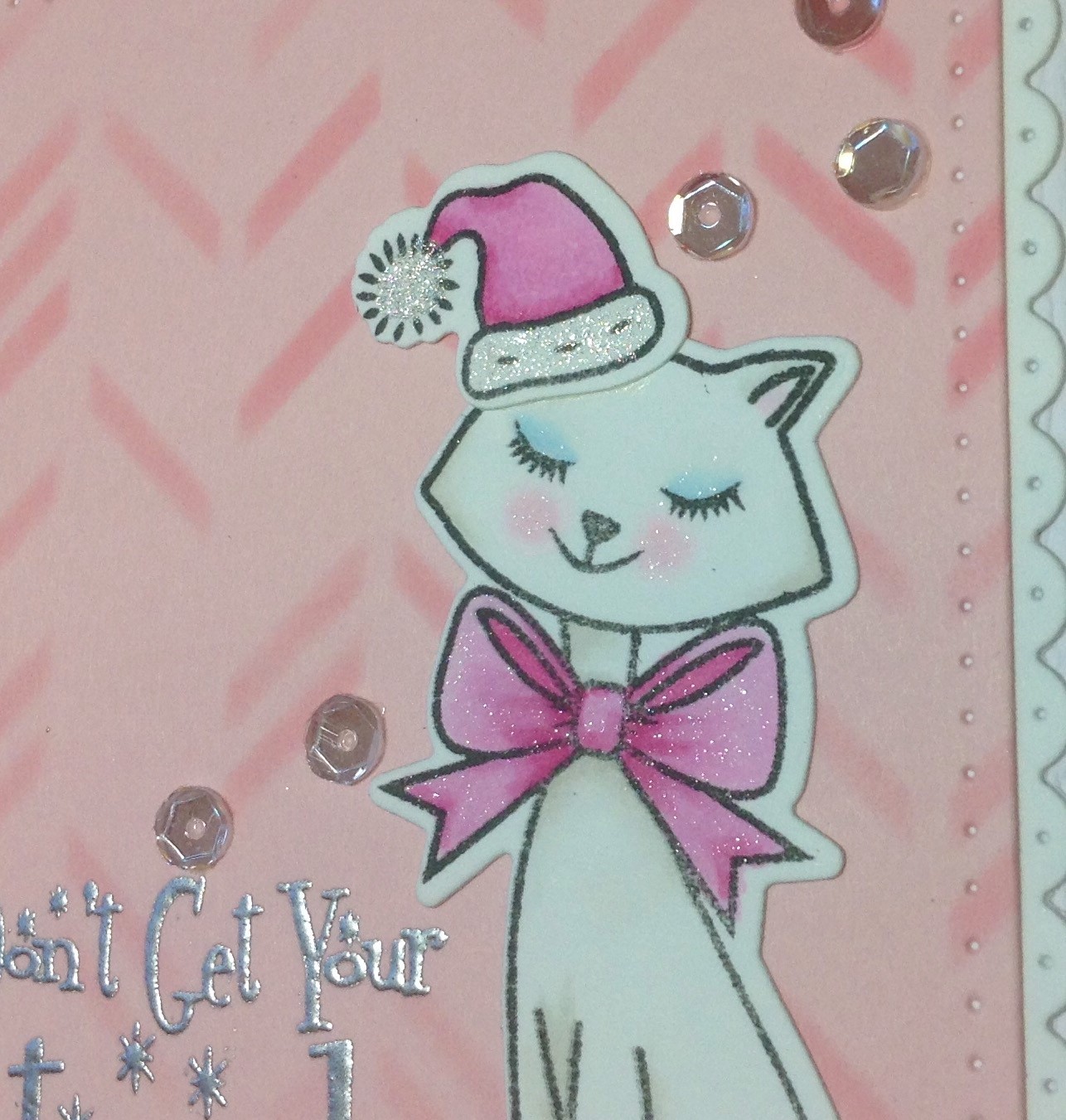 Crafting While I Wait Tangled Tinsel Snarky Christmas Card