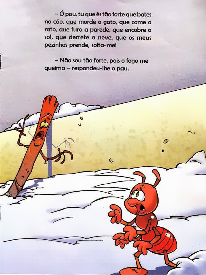 A formiguinha e a neve ilustrada