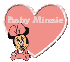 Alfabeto de Minnie bebé CORAZÓN.