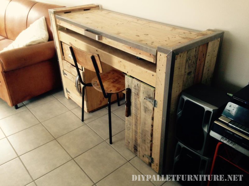 Mueblesdepalets.net: Escritorio para pc desplegable