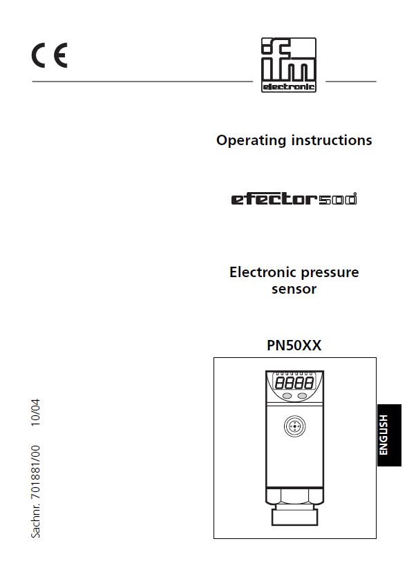 Procedures Smart Solution Manual of Oil Pressure Switch of IFM Make