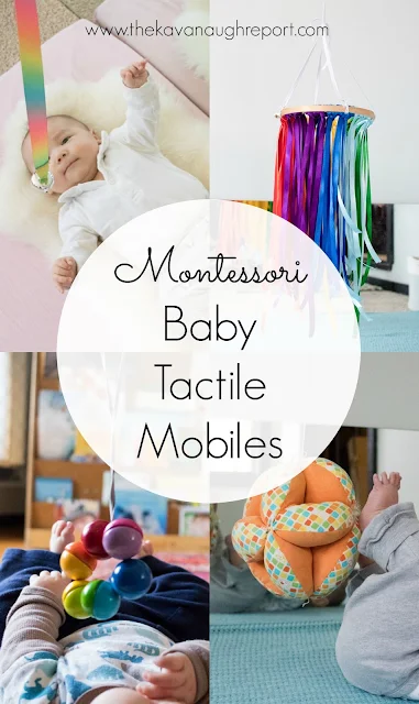 An overview of Montessori and Montessori inspired tactile baby mobiles.