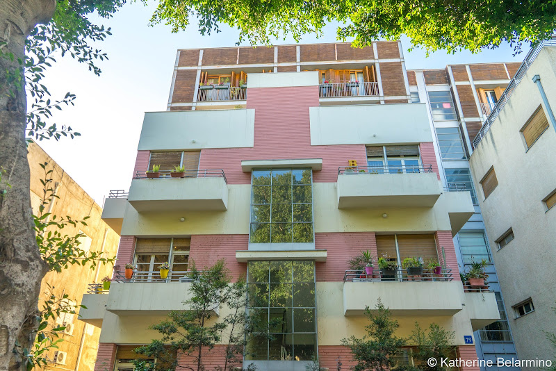 Pink Bauhaus Building on Rothschild Boulevard Things to Do One Day in Tel Aviv