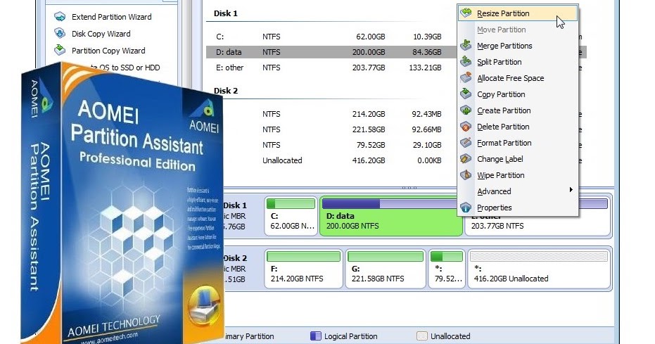 Aomei partition assistant technician_7. Partition. Windows resize partition. Aomei partition assistant. 1.