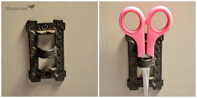 Scissor holder on the side of a Washi Tape Dispenser