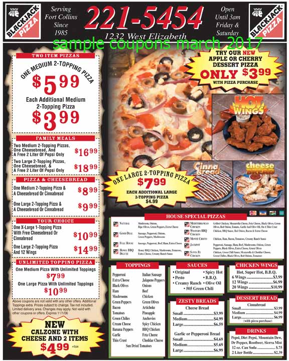 Printable Coupons 2018 Black Jack Pizza Coupons