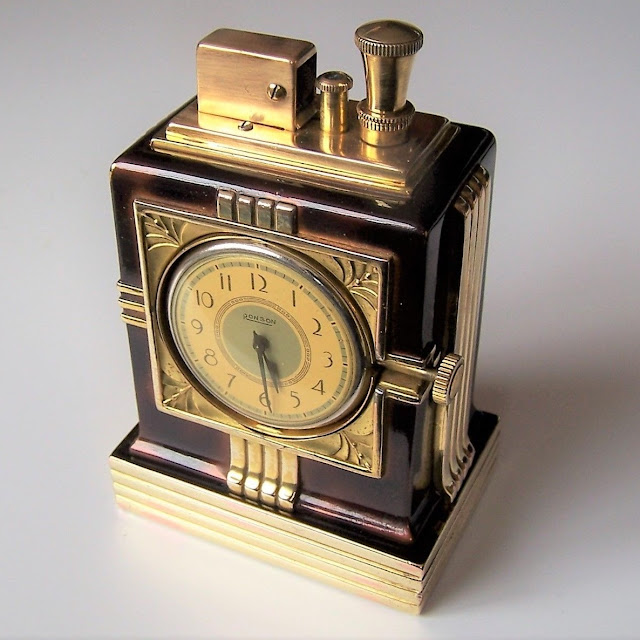 Table lighters collectors' guide eBay Ronson TouchTip Lighter with Clock