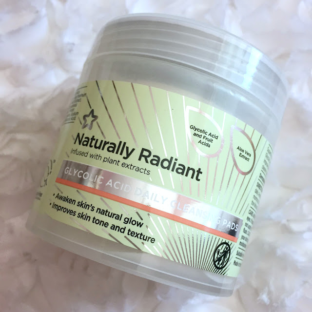 Superdrug Naturally Radiant Glycolic Acid Daily Cleansing Pads 