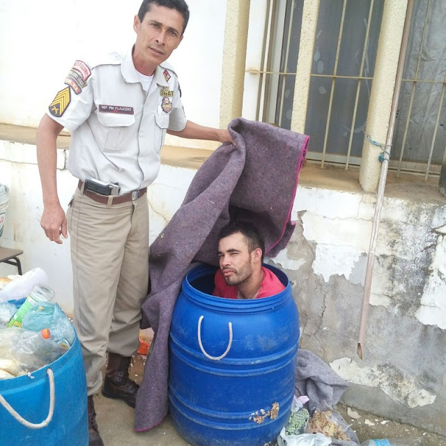 Conquista: Detento é flagrado ao tentar fugir de presídio em tonel de lixo