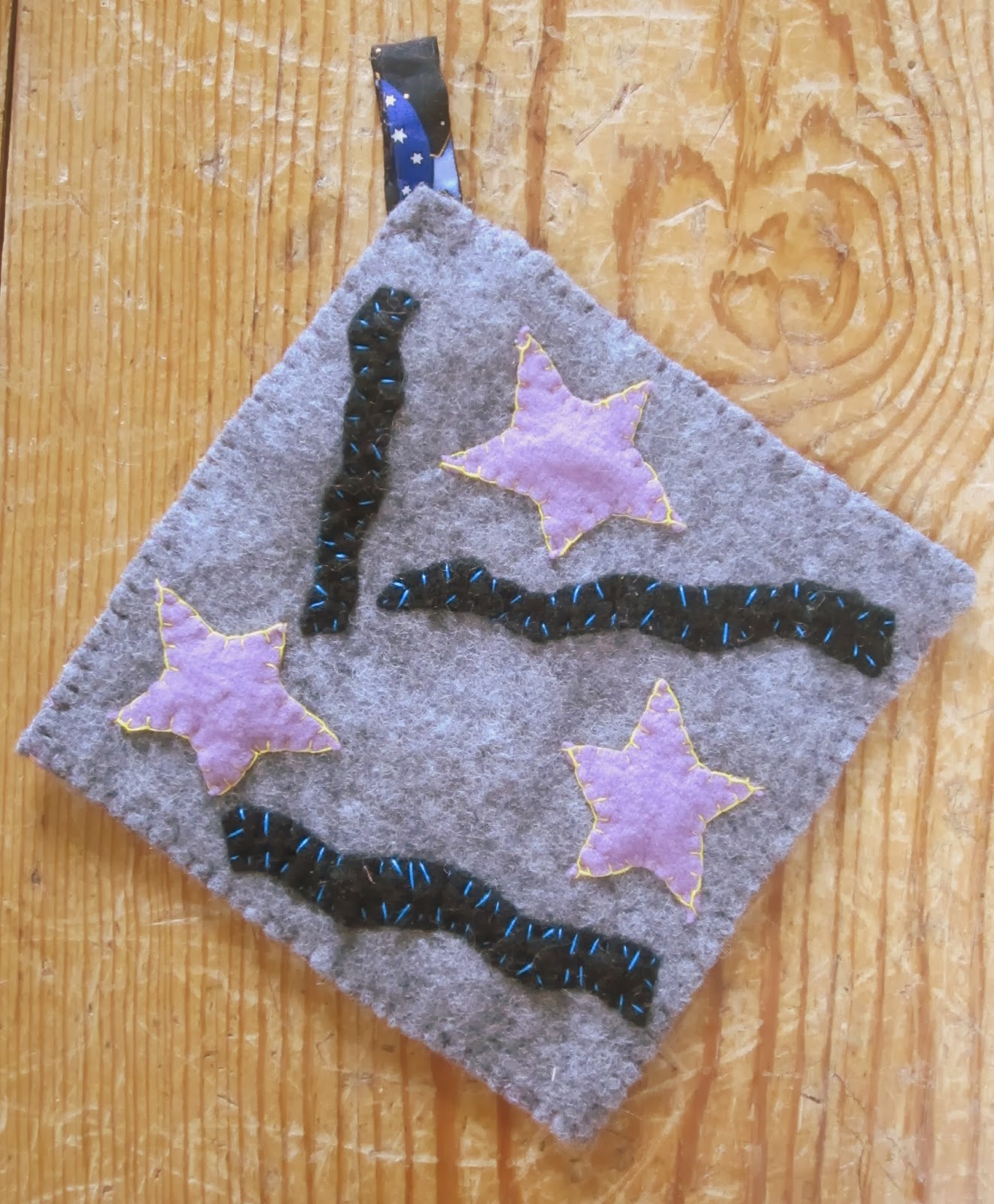 Harvest Moon by Hand Felted Wool Hot Pad (Tutorial) Creative Every Day Day 6