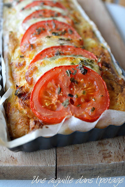 Pudding de pain chorizo-tomate-mozzarella 