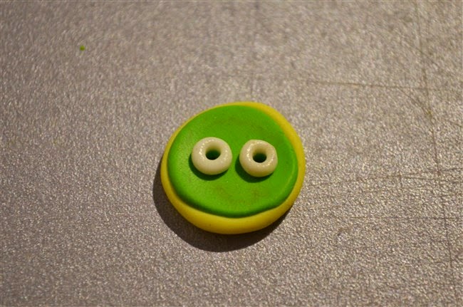 polymer clay button