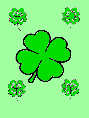 green shamrocks coloring pages