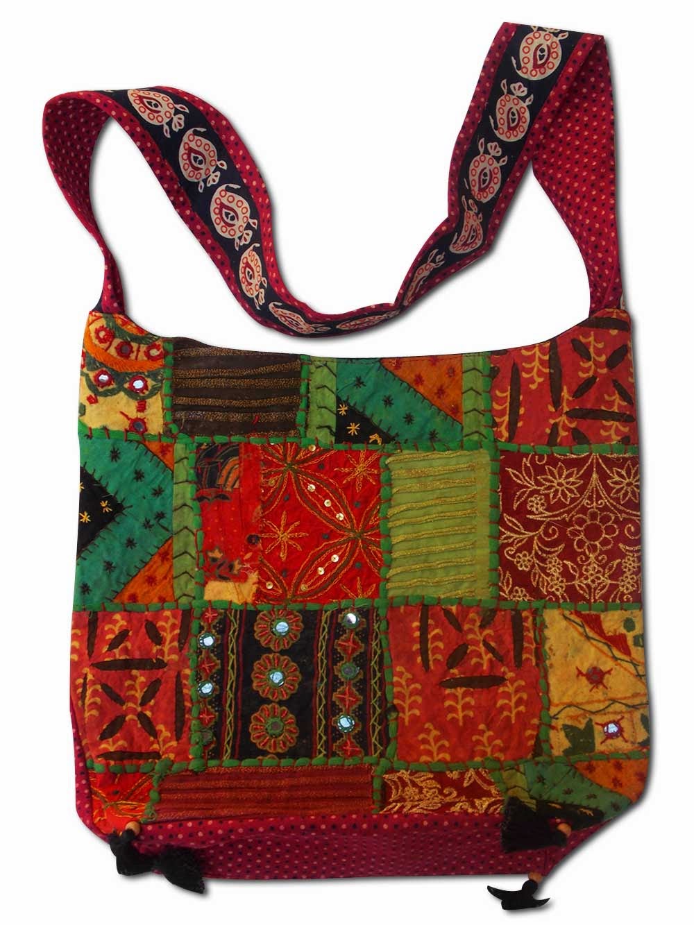 Patchwork Handmade Handbag in multicolor with embroidery ~ Ethnic ...