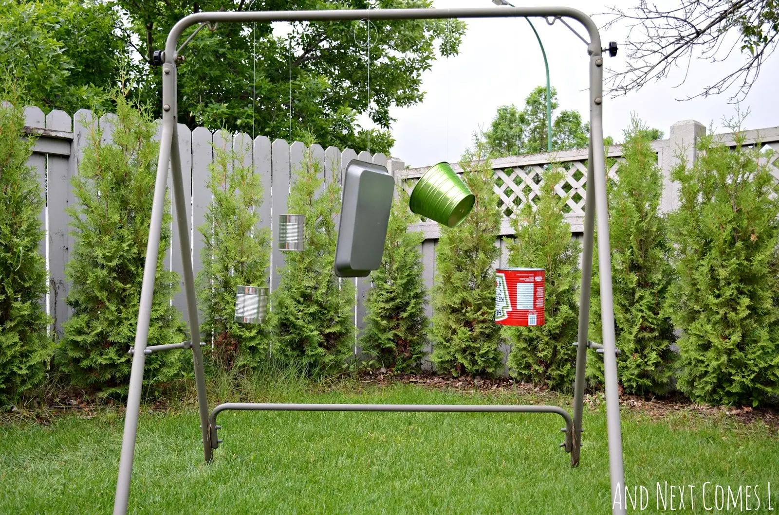 DIY recycled outdoor music station that takes only 10 minutes to make from And Next Comes L