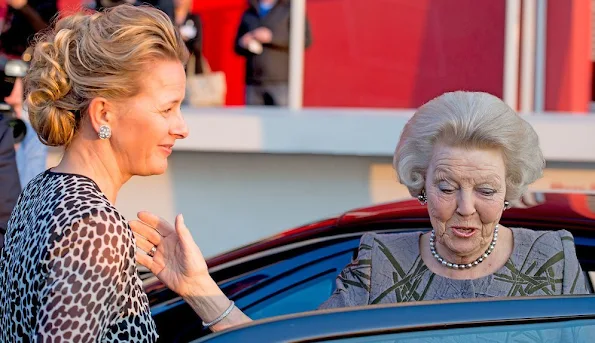 Princess Beatrix and Princess Mabel of The Netherlands attended 2nd Prince Friso Engineers award ceremony at InHolland school in Hague city of Netherlands