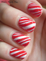 cane candy nail nails cutepolish december notd 15th christmas number