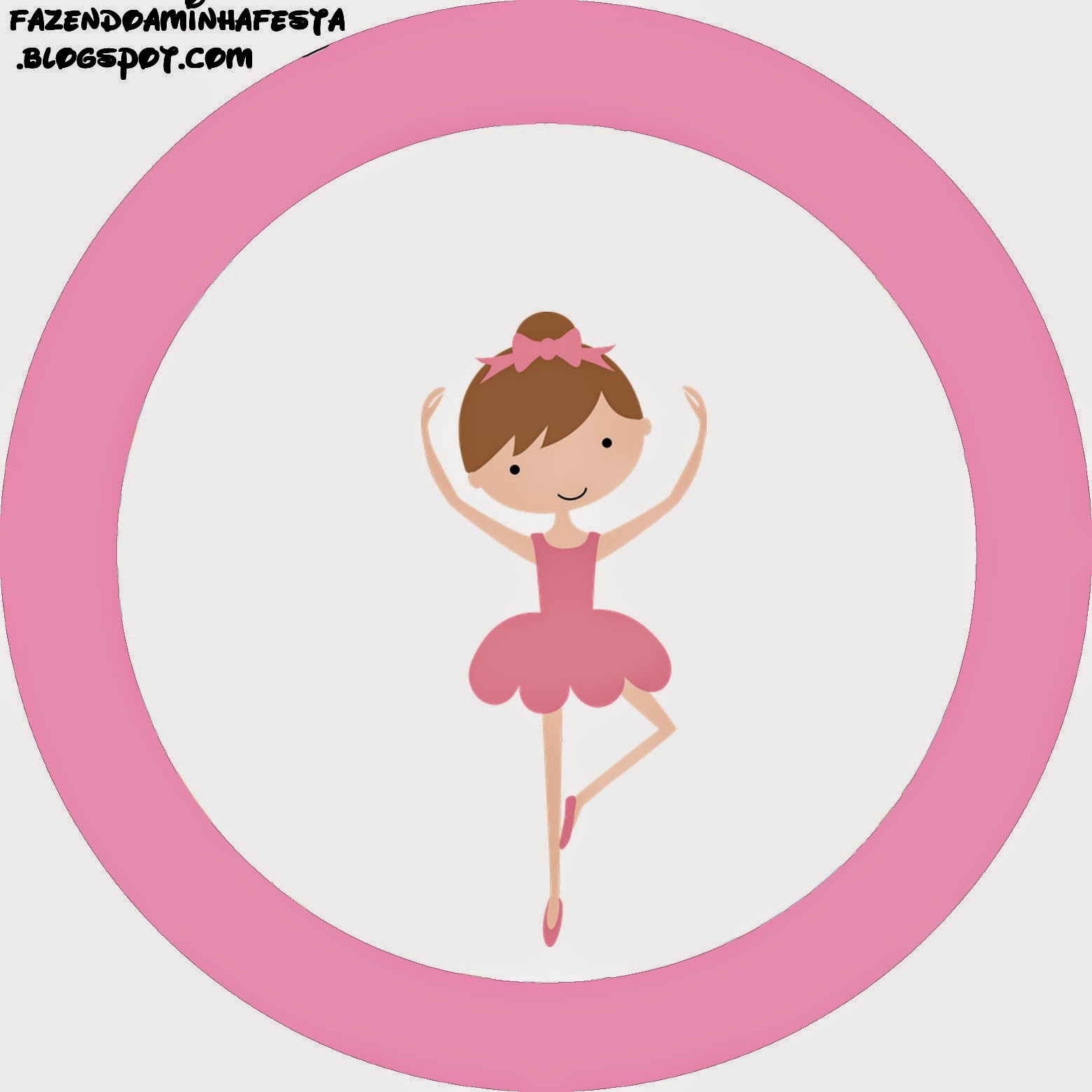 Ballerina Free Printable Toppers.