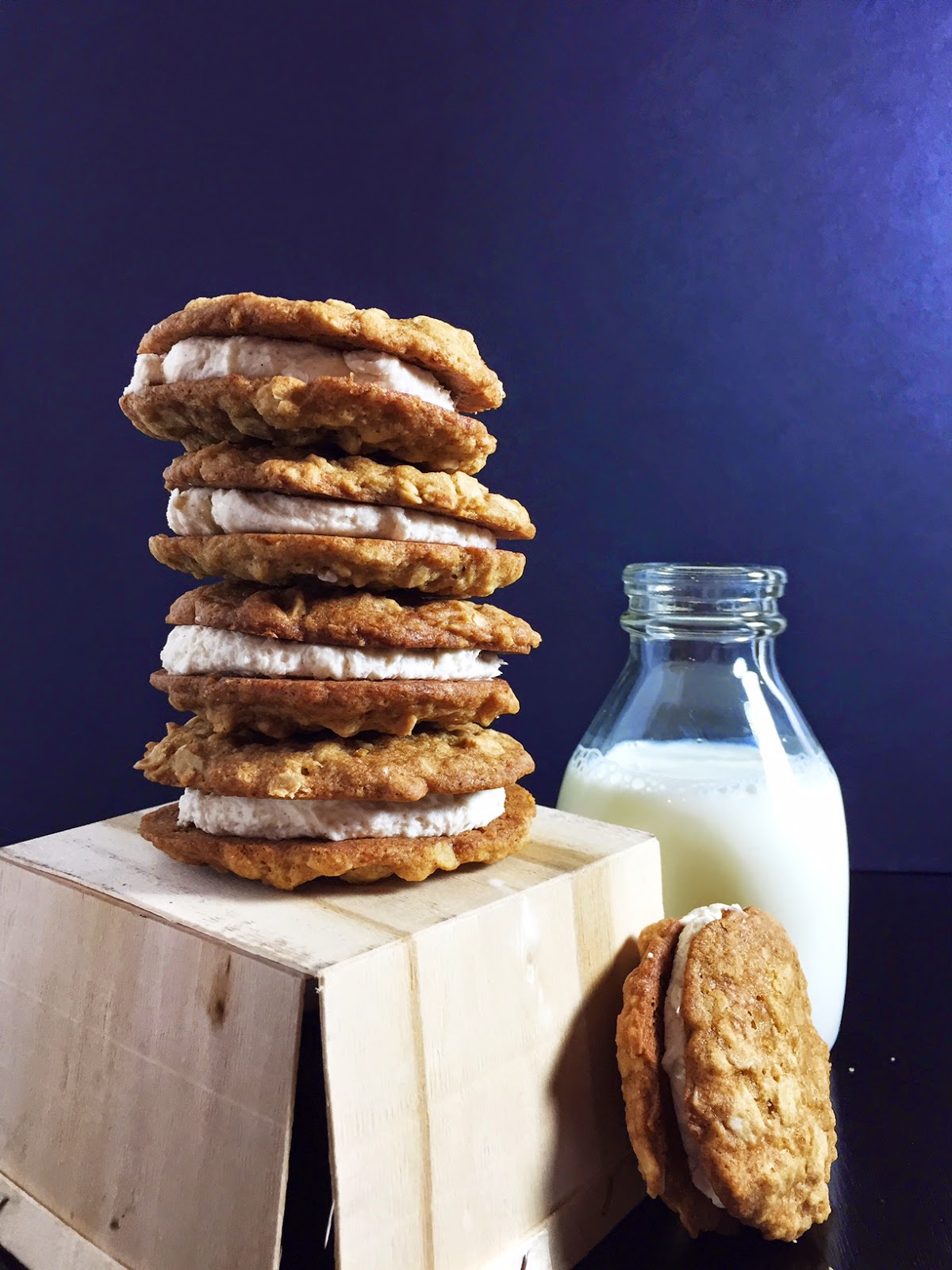 i wish baking was my real job Bourbon Oatmeal Brown Butter Cream Pies