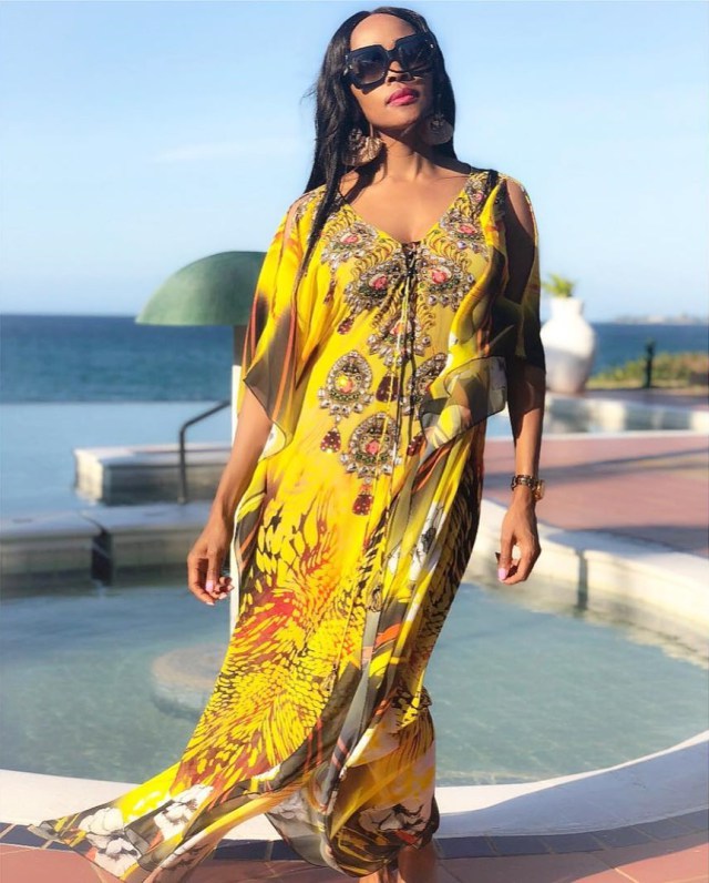 More pictures of Thembi Seete on her vacation holiday