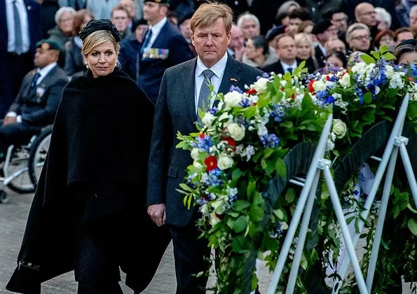 Remembrance Day ceremony at Dam Square in Amsterdam. King Willem-Alexander, Queen Maxima, Mark Rutte