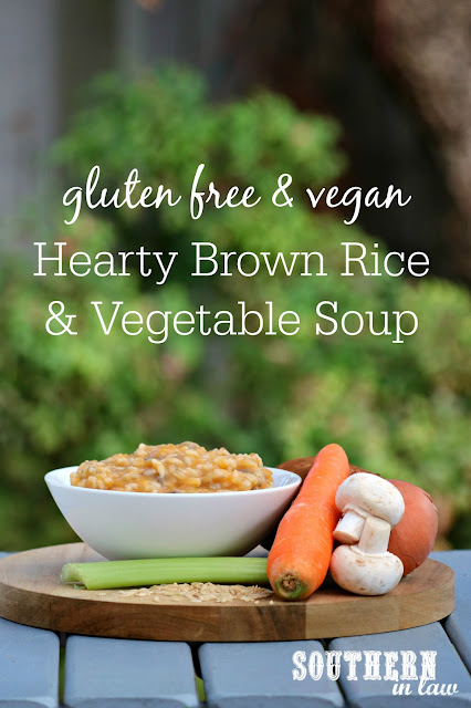Hearty Brown Rice and Vegetable Soup Recipe - healthy, gluten free, vegan, vegetarian, low fat and clean eating friendly recipe