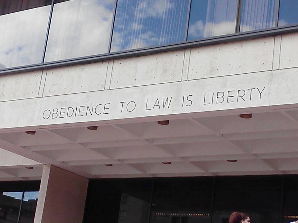 Our Thoughts Are Free "Obedience To Law Is Liberty"