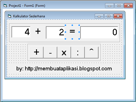 Kalkulator Sederhana Dengan Visual Basic 6.0