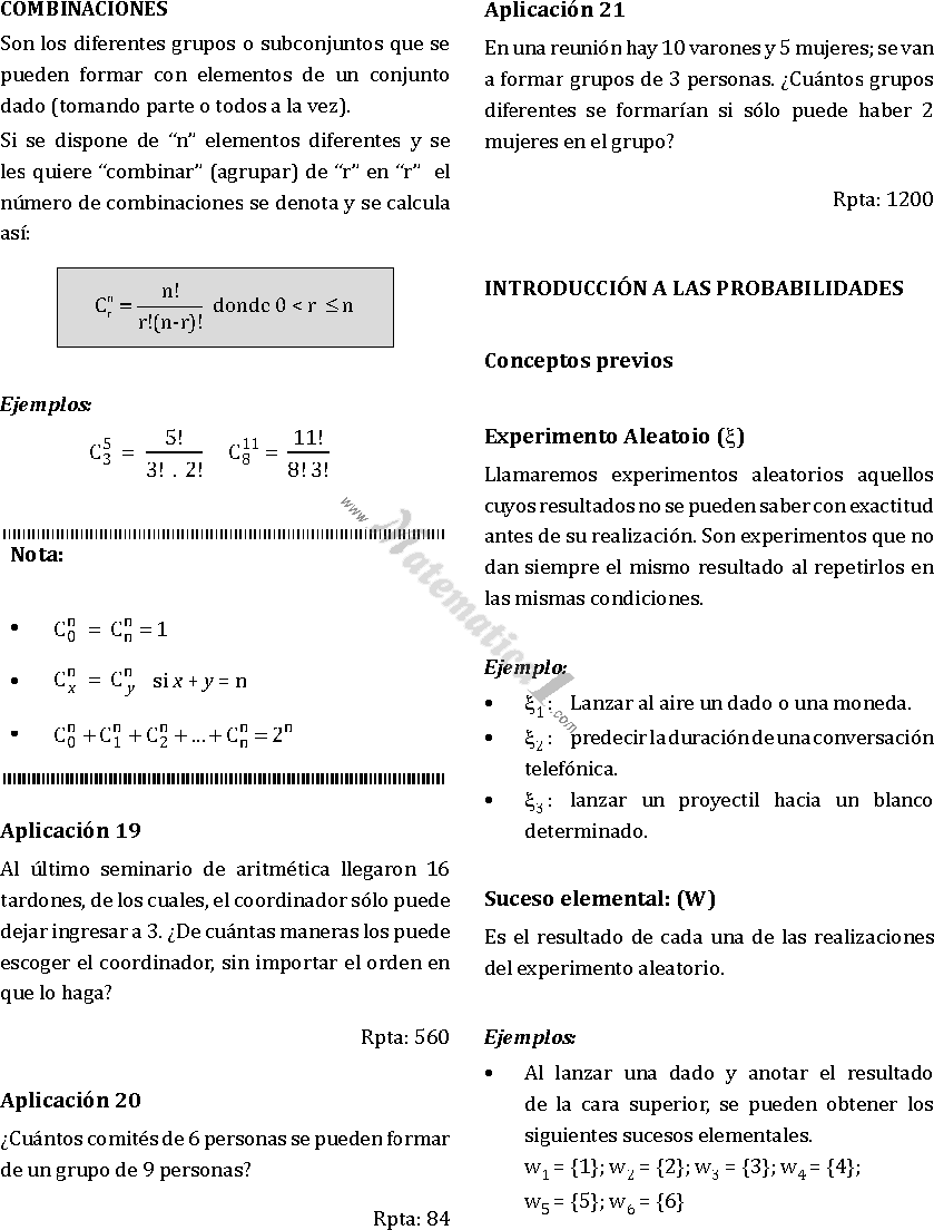 COMBINACIONES Y PERMUTACIONES EJERCICIOS RESUELTOS PDF