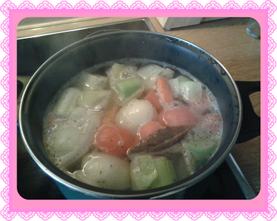 preparación de crema de verduras