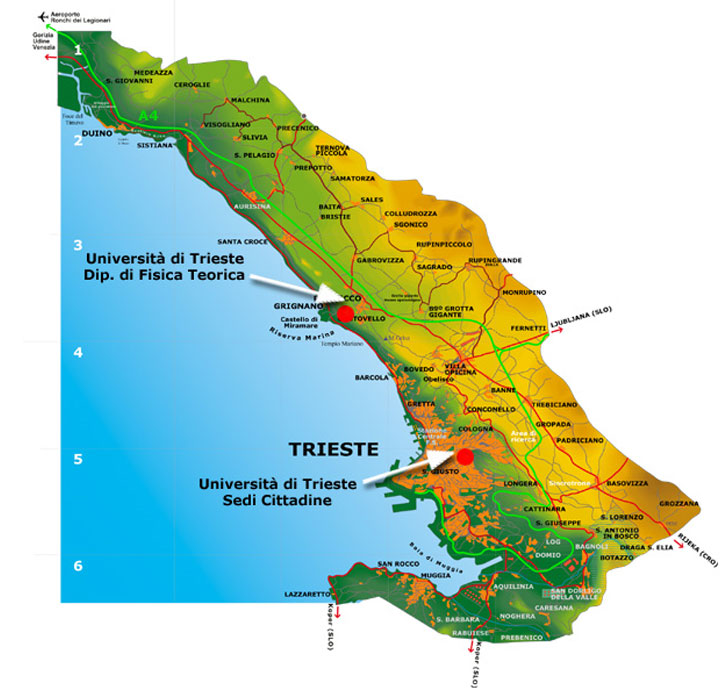 Mappa della Città di Provincia Regionale Italia Cartina Politica della Trieste