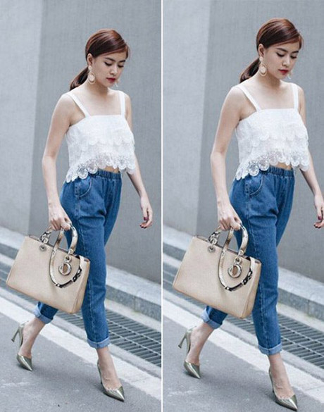 Sao Viet dua ve goi cam voi croptop ren - Anh 10