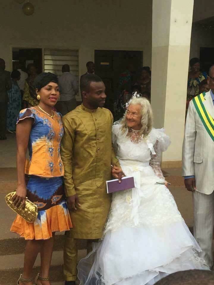 Photos Shock As Nigerian Man Marries 92 Year Old Oyinbo 