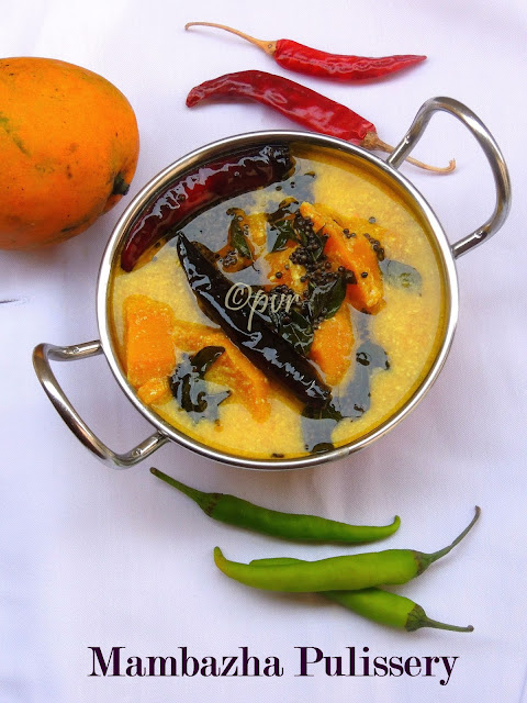 Kerala Mambazha pulissery, ripen mango in spiced yogurt gravy