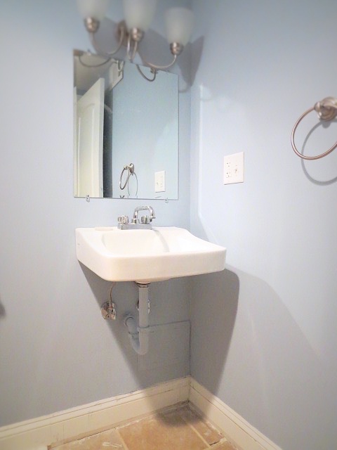 sink area patched and painted
