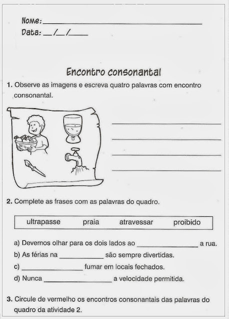 Atividades de Português: Para o post de hoje trouxe atividades de português e alfabetização para alunos do Ensino Fundamental I.