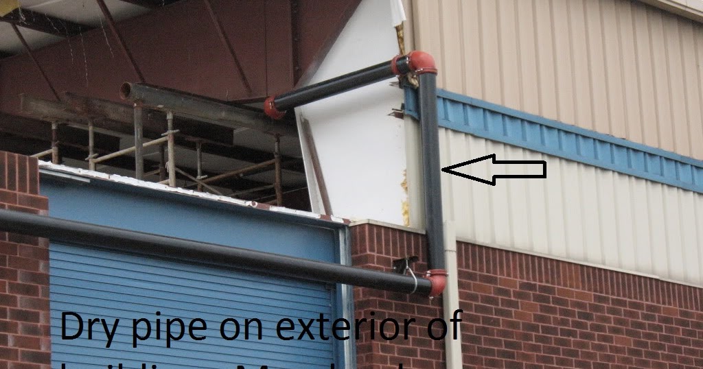 Fire Protection Deficiencies Design/Install. Exterior Dry Pipe System.
