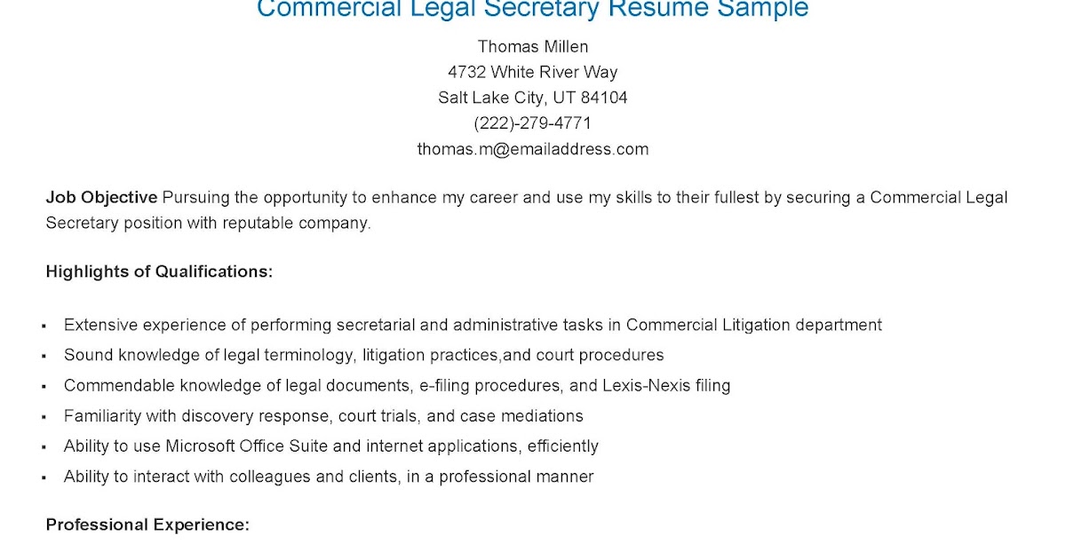 resume for company secretary resume for company secretary