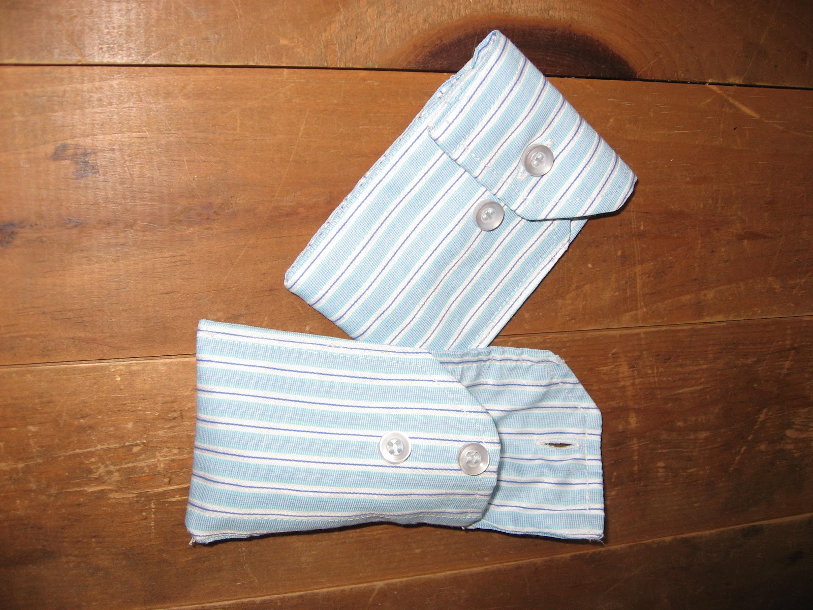 Heather's Creations Pouches from the cuffs of men's shirts