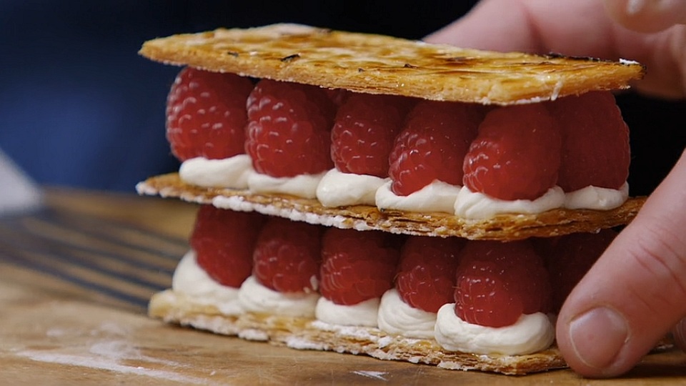 James Martin's raspberry mille feuille