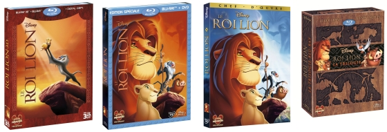 Le Roi Lion en Blu-ray, Blu-ray 3D et DVD