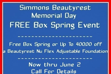 Simmons Beautyrest Memorial Twenty-Four Hours Complimentary Box Restrain Sales Event
