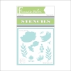 FBS Fancy Floral Stencil ~ Layered flower, foliage