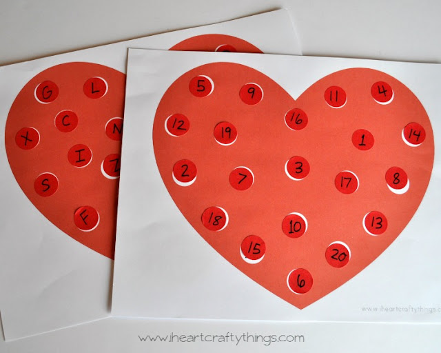 Valentine's Day Alphabet Dot Sticker Matching 