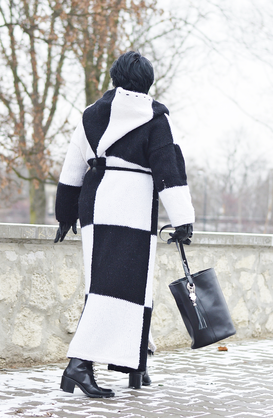 Black and white winter, Winter trends, Winter 2018, Hand made woolen coat