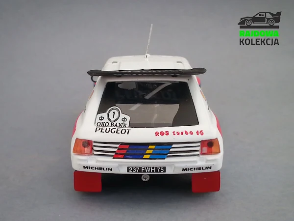 IXO Eaglemoss Peugeot 205 T16 E2 Winner 1000 Lakes Rally 1986