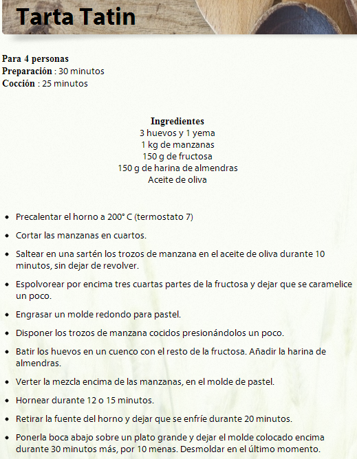 receta montignac tarta tatin receta montignac tarta tatin