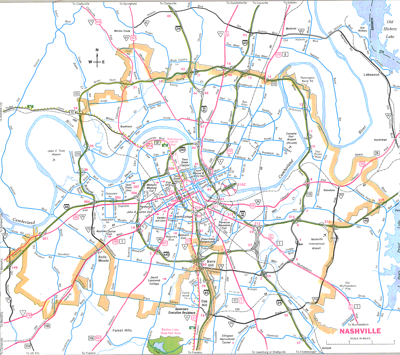 Image Gallery Nashville Map Image Gallery Nashville Map